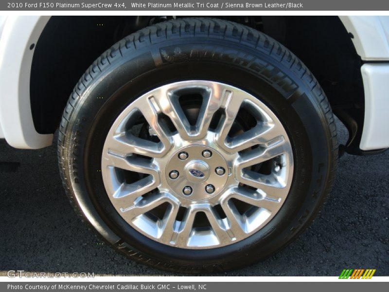 White Platinum Metallic Tri Coat / Sienna Brown Leather/Black 2010 Ford F150 Platinum SuperCrew 4x4