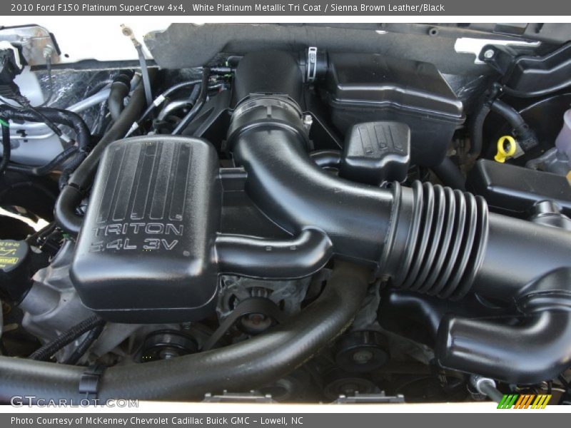 White Platinum Metallic Tri Coat / Sienna Brown Leather/Black 2010 Ford F150 Platinum SuperCrew 4x4