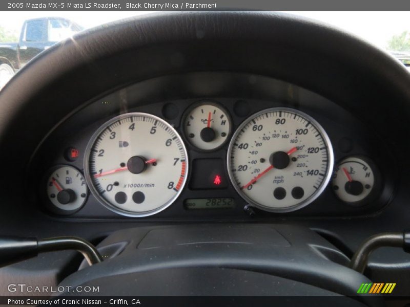 Black Cherry Mica / Parchment 2005 Mazda MX-5 Miata LS Roadster