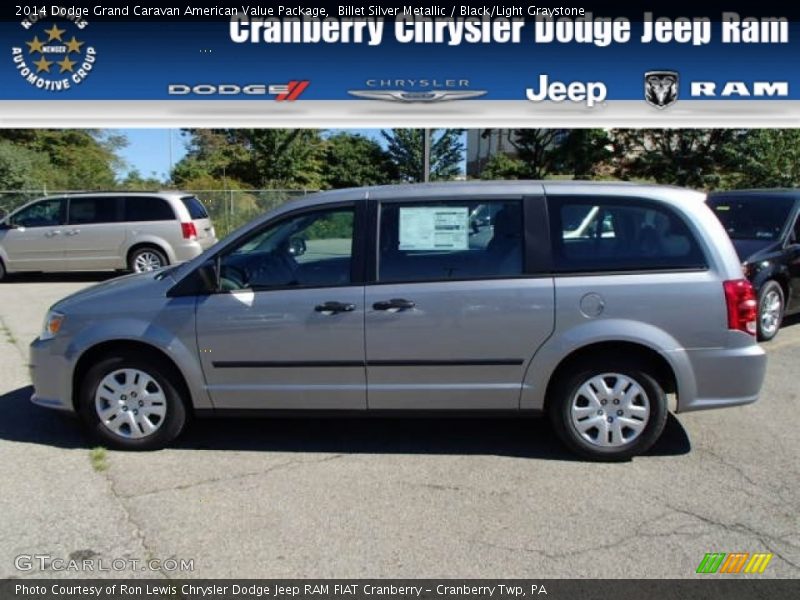 Billet Silver Metallic / Black/Light Graystone 2014 Dodge Grand Caravan American Value Package