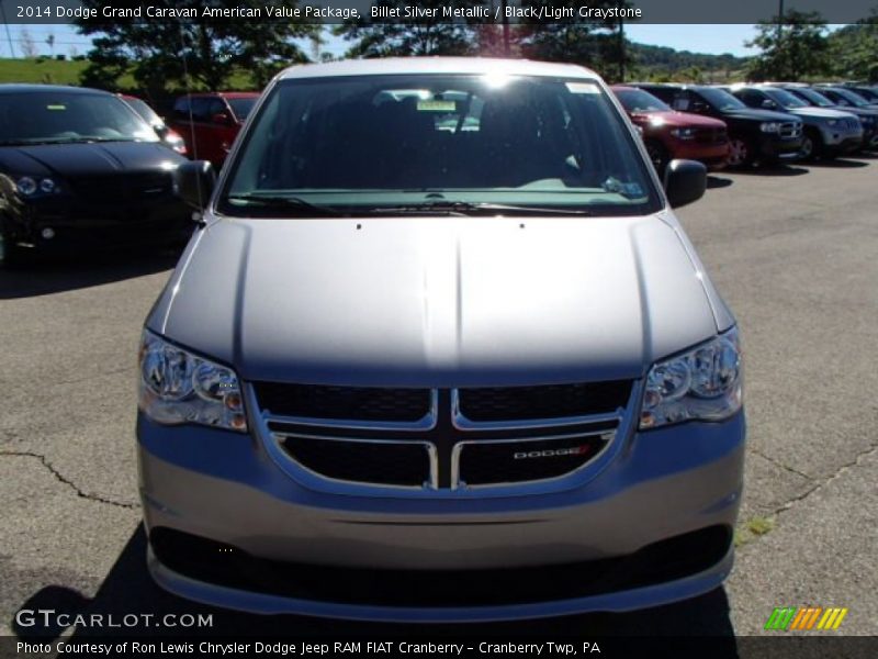 Billet Silver Metallic / Black/Light Graystone 2014 Dodge Grand Caravan American Value Package