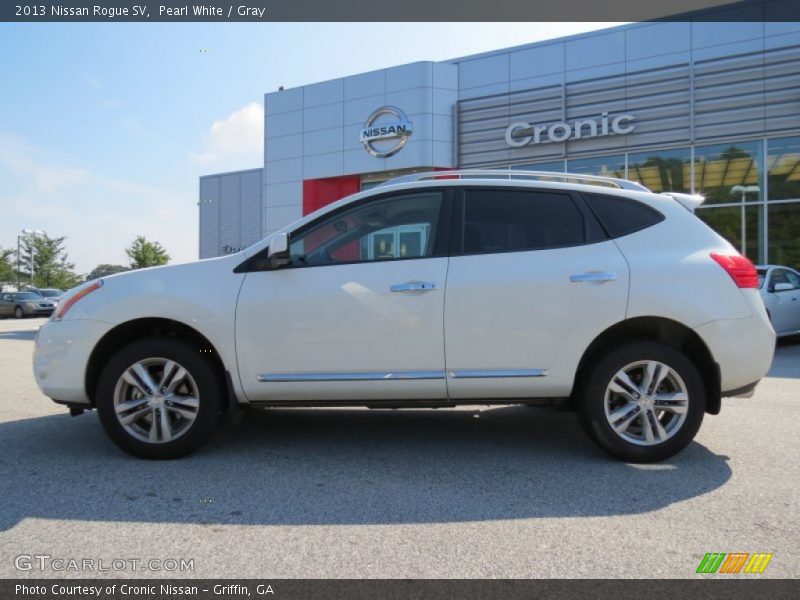 Pearl White / Gray 2013 Nissan Rogue SV