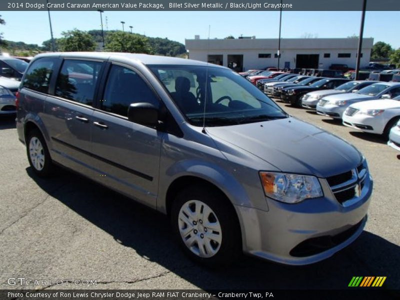 Billet Silver Metallic / Black/Light Graystone 2014 Dodge Grand Caravan American Value Package