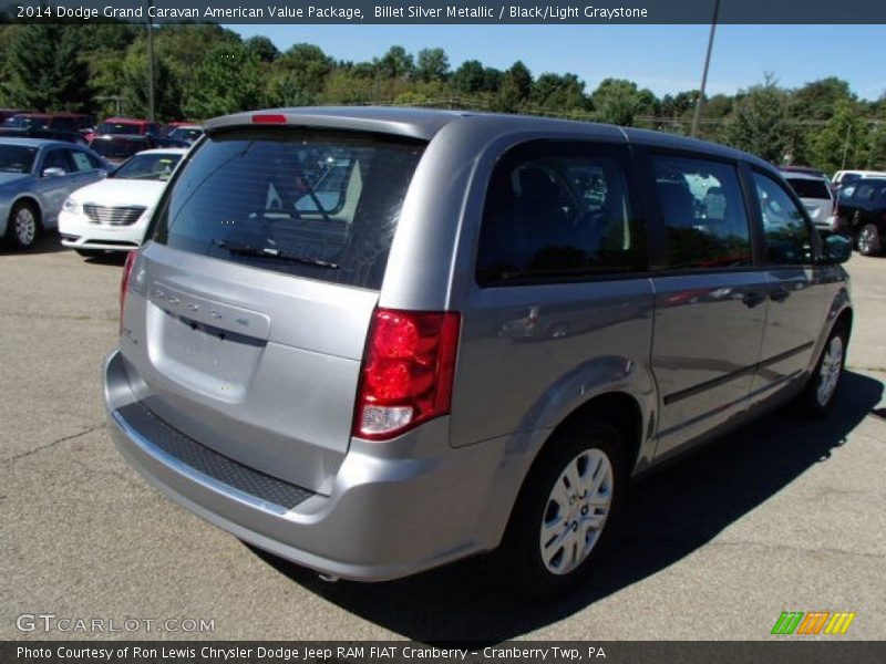 Billet Silver Metallic / Black/Light Graystone 2014 Dodge Grand Caravan American Value Package