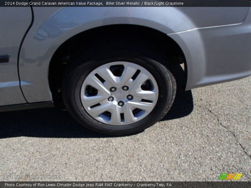 Billet Silver Metallic / Black/Light Graystone 2014 Dodge Grand Caravan American Value Package