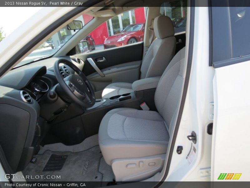 Pearl White / Gray 2013 Nissan Rogue SV