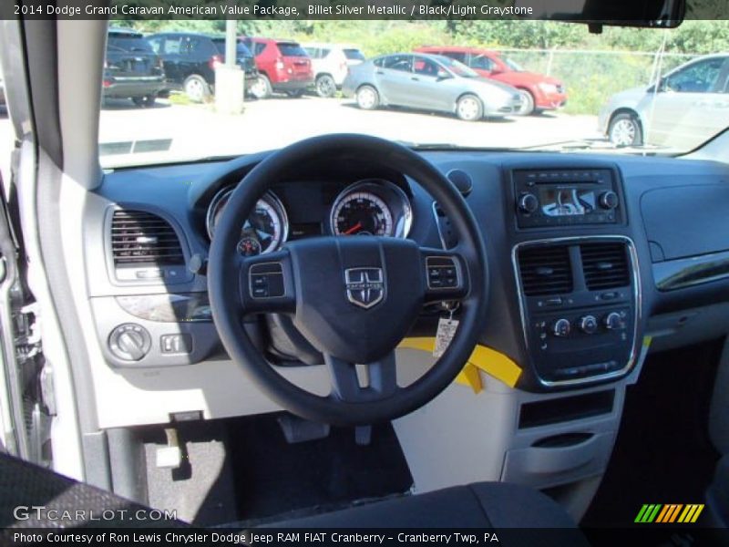 Billet Silver Metallic / Black/Light Graystone 2014 Dodge Grand Caravan American Value Package