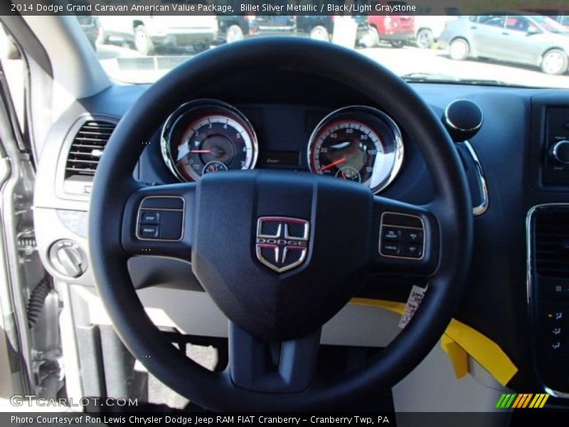 Billet Silver Metallic / Black/Light Graystone 2014 Dodge Grand Caravan American Value Package