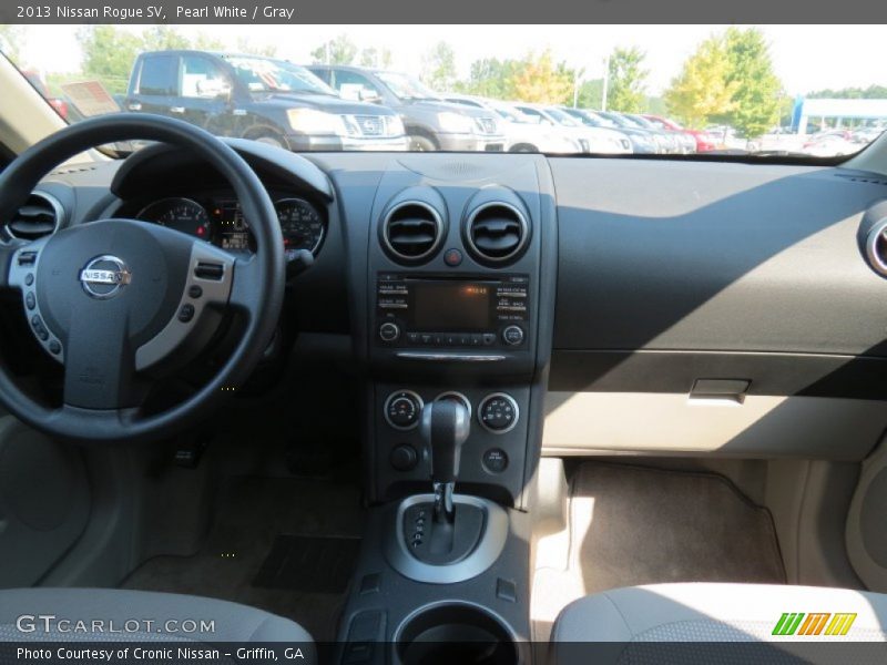 Pearl White / Gray 2013 Nissan Rogue SV