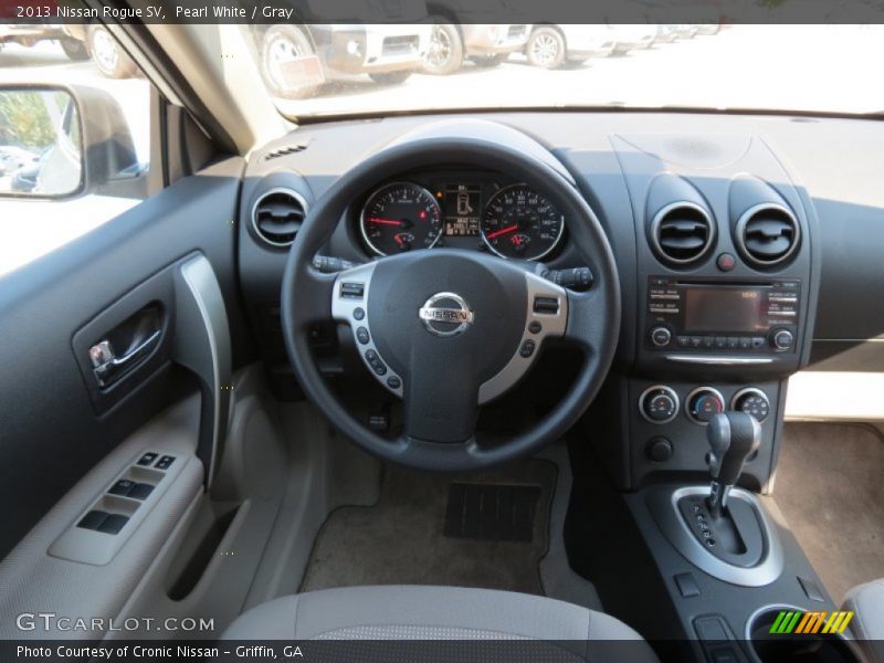 Pearl White / Gray 2013 Nissan Rogue SV