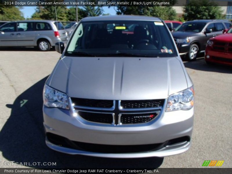 Billet Silver Metallic / Black/Light Graystone 2014 Dodge Grand Caravan American Value Package