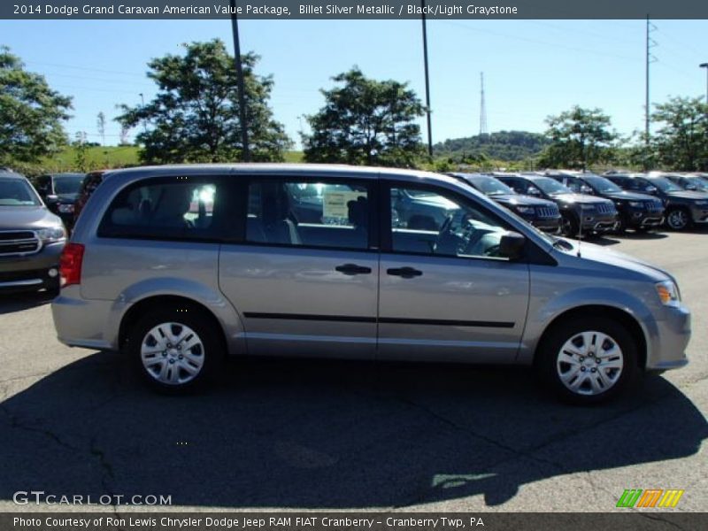 Billet Silver Metallic / Black/Light Graystone 2014 Dodge Grand Caravan American Value Package
