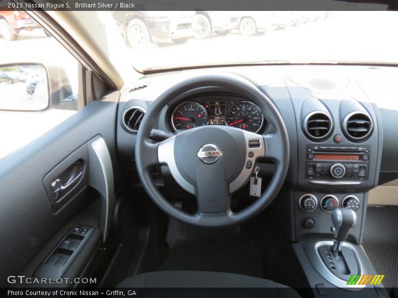 Brilliant Silver / Black 2013 Nissan Rogue S