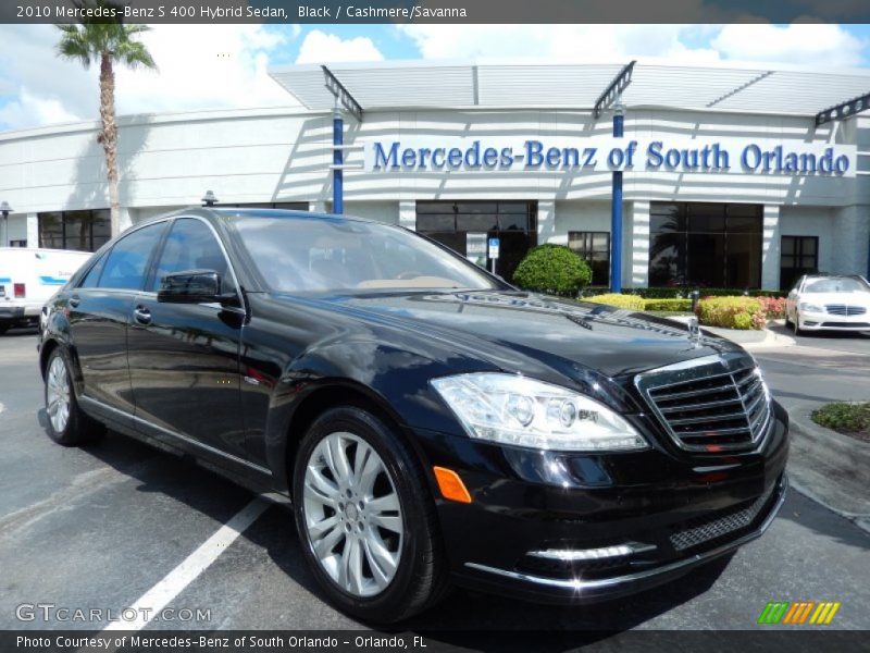 Black / Cashmere/Savanna 2010 Mercedes-Benz S 400 Hybrid Sedan