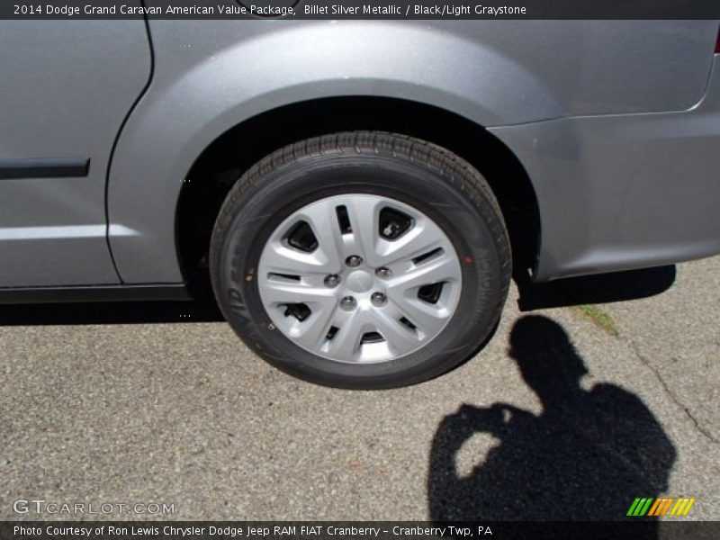 Billet Silver Metallic / Black/Light Graystone 2014 Dodge Grand Caravan American Value Package