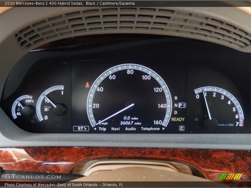 Black / Cashmere/Savanna 2010 Mercedes-Benz S 400 Hybrid Sedan