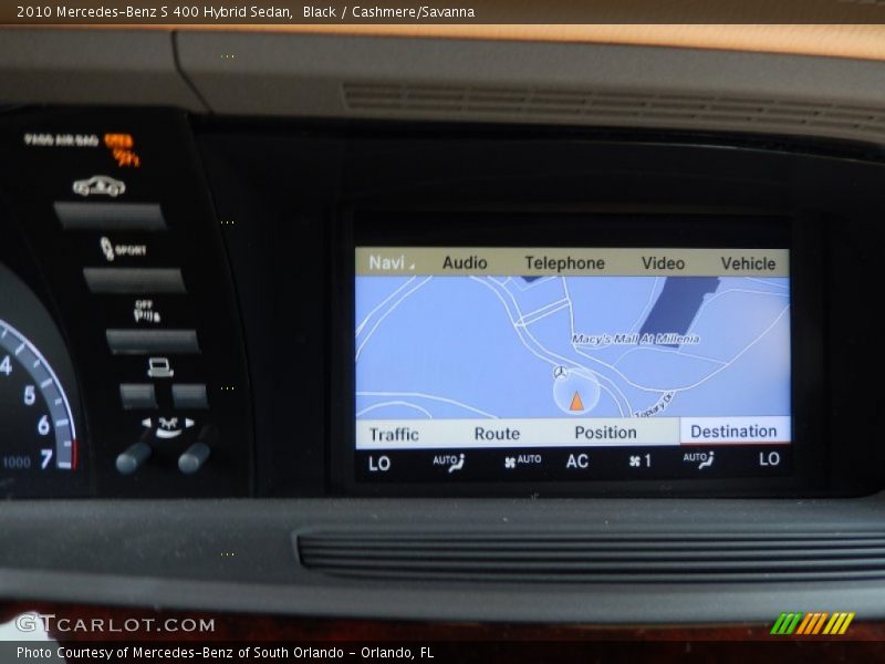 Black / Cashmere/Savanna 2010 Mercedes-Benz S 400 Hybrid Sedan