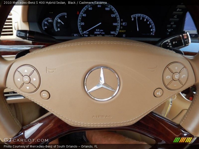 Black / Cashmere/Savanna 2010 Mercedes-Benz S 400 Hybrid Sedan