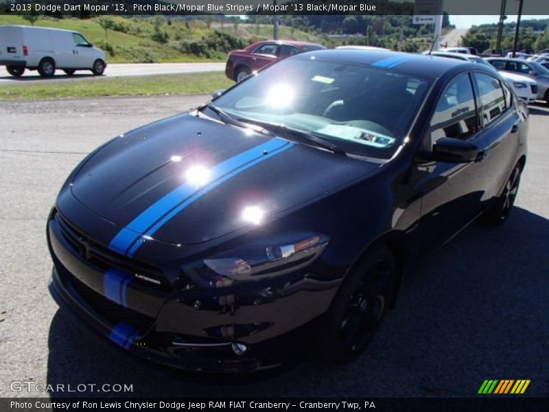 Pitch Black/Mopar Blue Stripes / Mopar '13 Black/Mopar Blue 2013 Dodge Dart Mopar '13