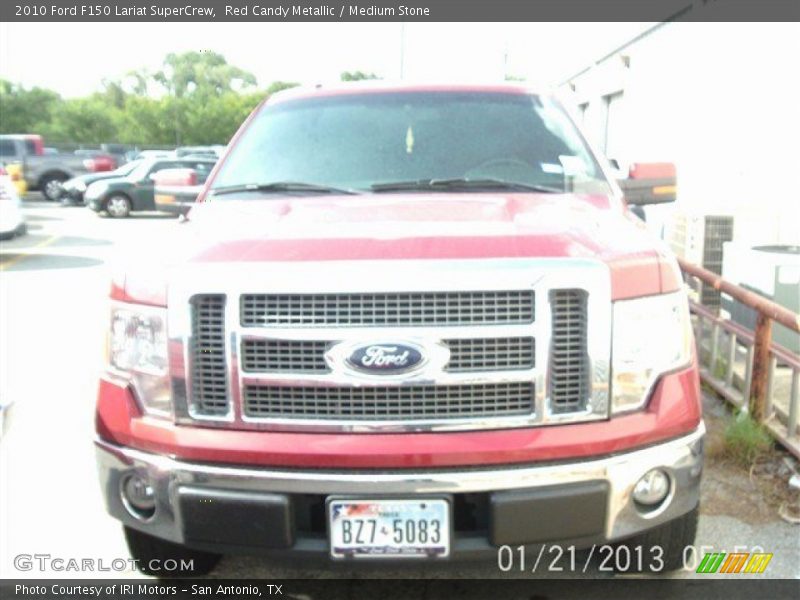Red Candy Metallic / Medium Stone 2010 Ford F150 Lariat SuperCrew