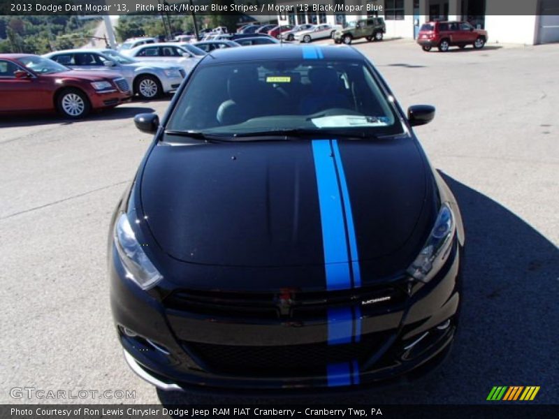 Pitch Black/Mopar Blue Stripes / Mopar '13 Black/Mopar Blue 2013 Dodge Dart Mopar '13