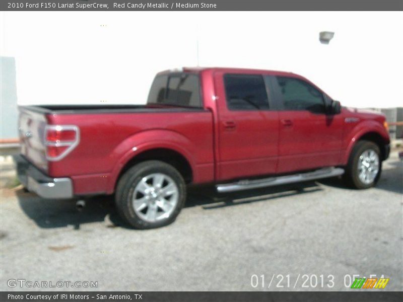 Red Candy Metallic / Medium Stone 2010 Ford F150 Lariat SuperCrew