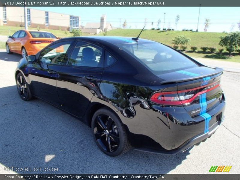Pitch Black/Mopar Blue Stripes / Mopar '13 Black/Mopar Blue 2013 Dodge Dart Mopar '13