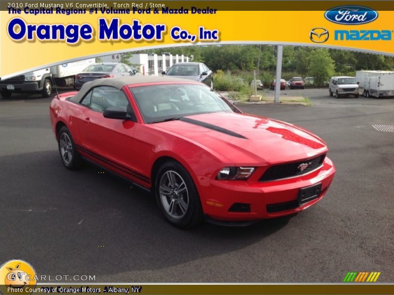 Torch Red / Stone 2010 Ford Mustang V6 Convertible