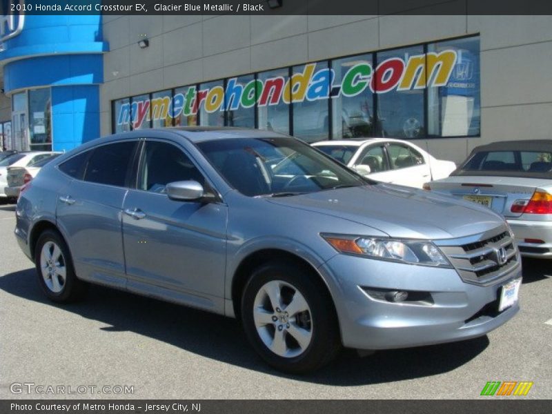 Glacier Blue Metallic / Black 2010 Honda Accord Crosstour EX