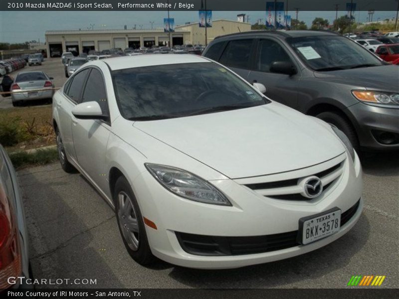 Performance White / Beige 2010 Mazda MAZDA6 i Sport Sedan