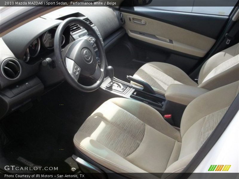 Performance White / Beige 2010 Mazda MAZDA6 i Sport Sedan