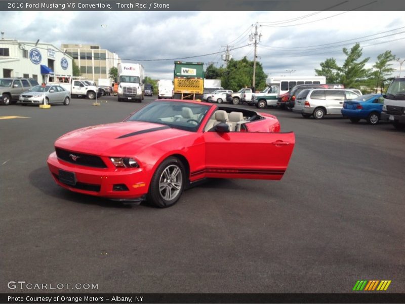 Torch Red / Stone 2010 Ford Mustang V6 Convertible