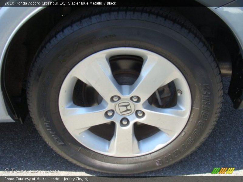 Glacier Blue Metallic / Black 2010 Honda Accord Crosstour EX