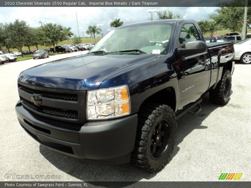 Imperial Blue Metallic / Dark Titanium 2010 Chevrolet Silverado 1500 Regular Cab