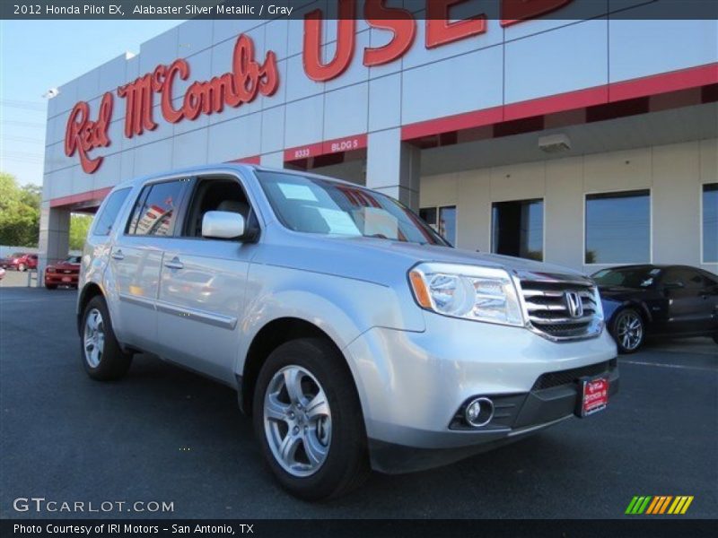 Alabaster Silver Metallic / Gray 2012 Honda Pilot EX