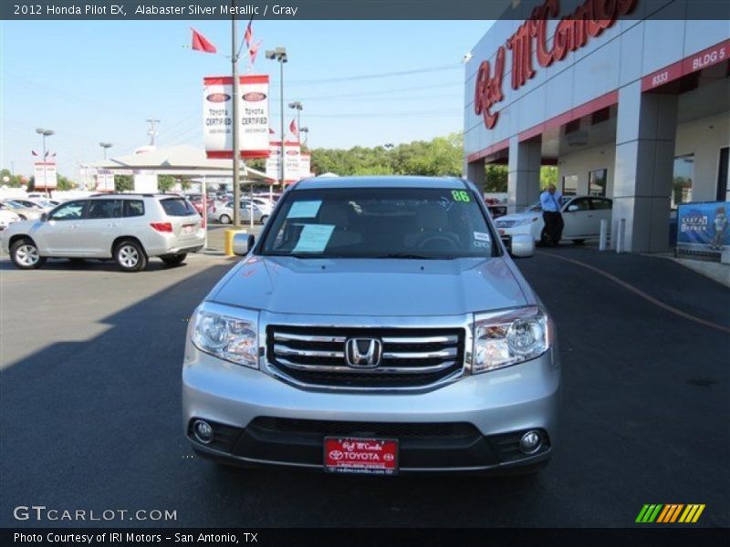 Alabaster Silver Metallic / Gray 2012 Honda Pilot EX