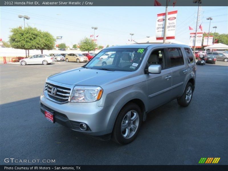 Alabaster Silver Metallic / Gray 2012 Honda Pilot EX