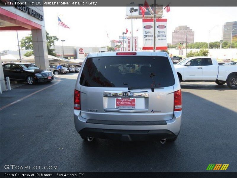 Alabaster Silver Metallic / Gray 2012 Honda Pilot EX