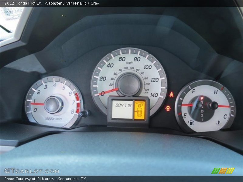 Alabaster Silver Metallic / Gray 2012 Honda Pilot EX