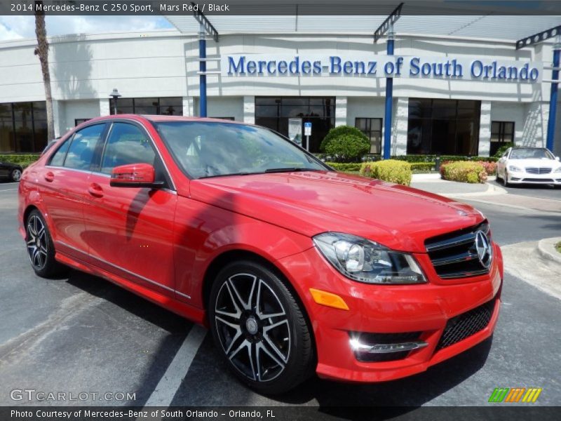 Mars Red / Black 2014 Mercedes-Benz C 250 Sport