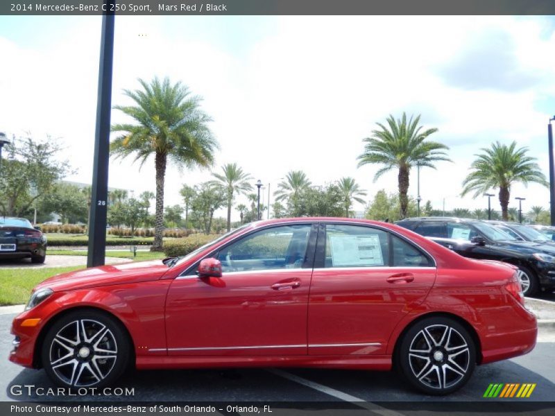 Mars Red / Black 2014 Mercedes-Benz C 250 Sport