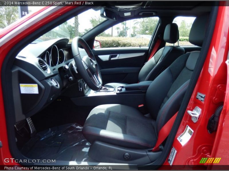 Mars Red / Black 2014 Mercedes-Benz C 250 Sport