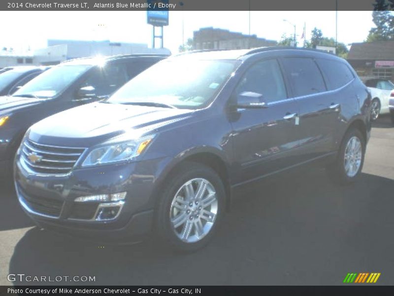 Atlantis Blue Metallic / Ebony 2014 Chevrolet Traverse LT