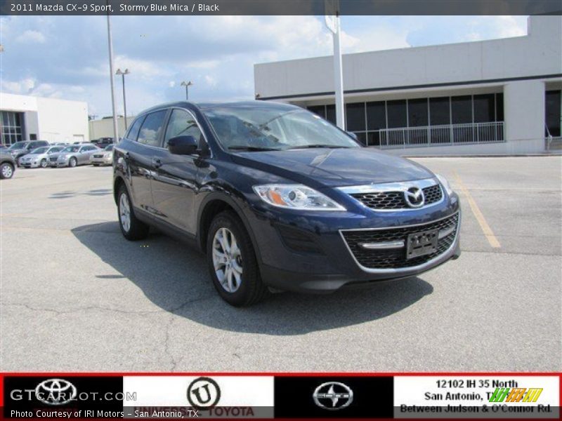 Stormy Blue Mica / Black 2011 Mazda CX-9 Sport