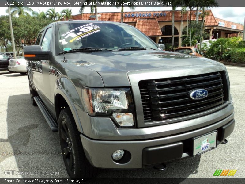 Sterling Gray Metallic / FX Sport Appearance Black/Red 2012 Ford F150 FX4 SuperCrew 4x4