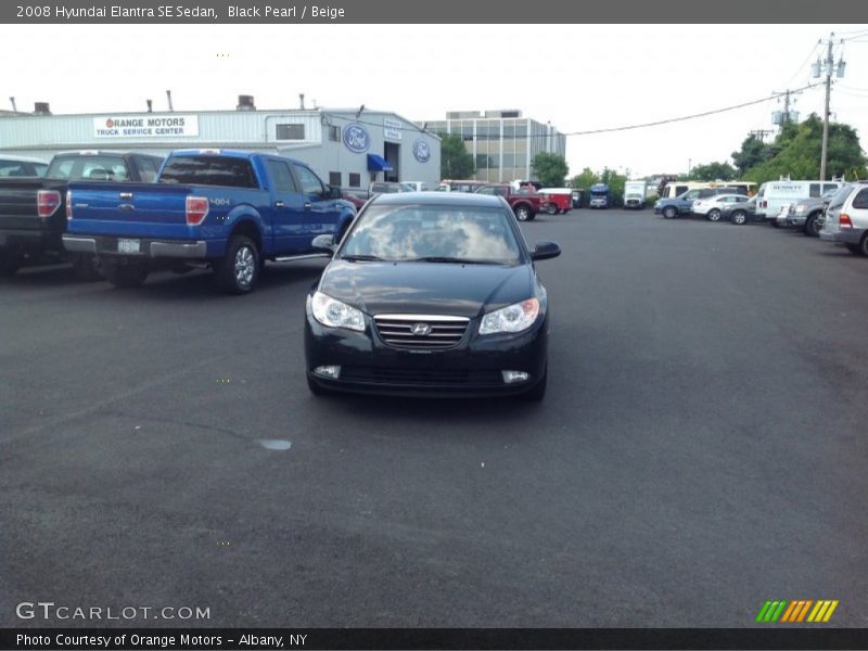 Black Pearl / Beige 2008 Hyundai Elantra SE Sedan