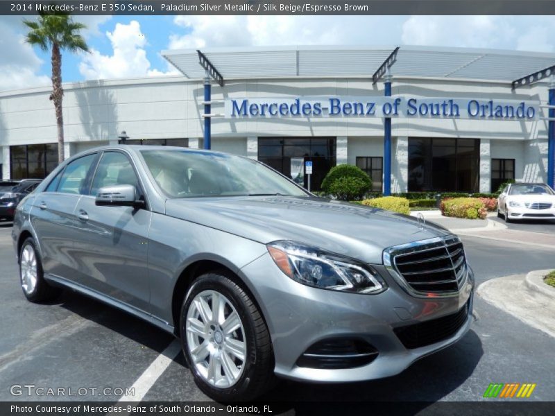 Paladium Silver Metallic / Silk Beige/Espresso Brown 2014 Mercedes-Benz E 350 Sedan