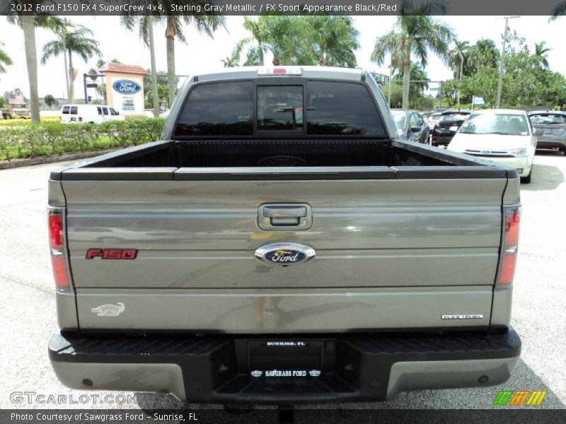 Sterling Gray Metallic / FX Sport Appearance Black/Red 2012 Ford F150 FX4 SuperCrew 4x4