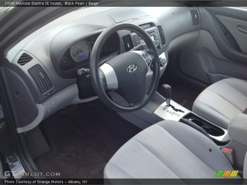 Black Pearl / Beige 2008 Hyundai Elantra SE Sedan