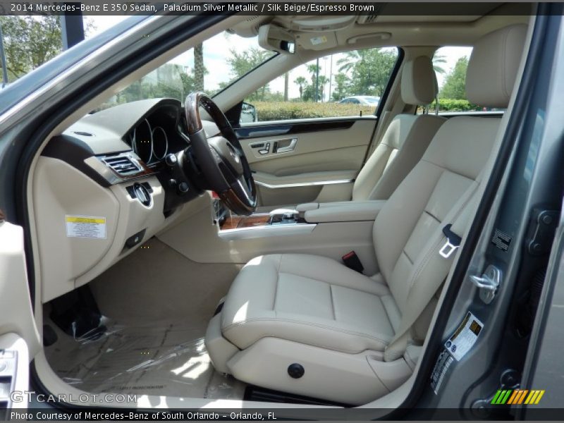 Paladium Silver Metallic / Silk Beige/Espresso Brown 2014 Mercedes-Benz E 350 Sedan